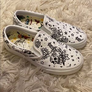 Van’s Slip On U-Color Tattoo Skate Shoe